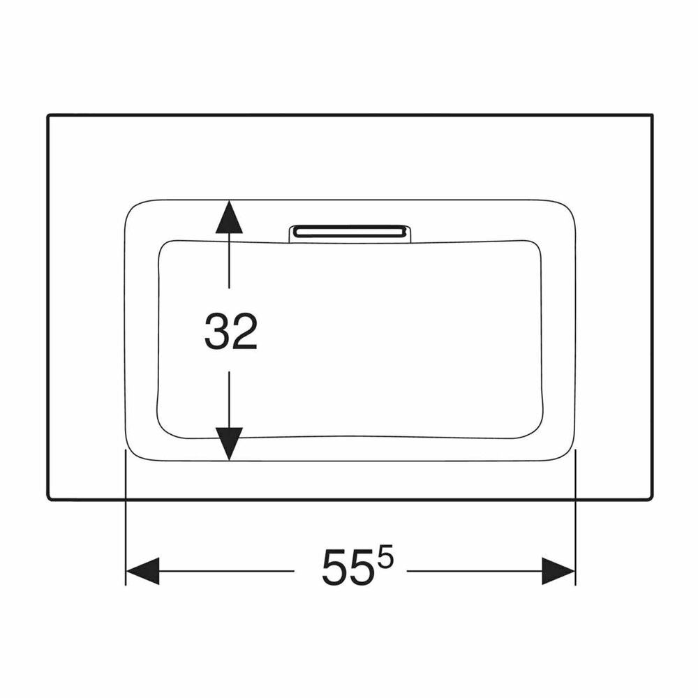 Geberit One Slim 90 cm White Vanity Sink with Special Drainage
