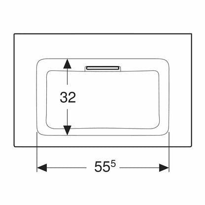 Geberit One Slim 90 cm White Vanity Sink with Special Drainage