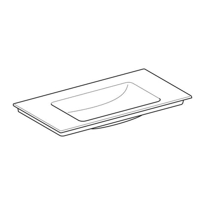 Lавоар Geberit One Slim 90 см бяло лъскаво KeraTect