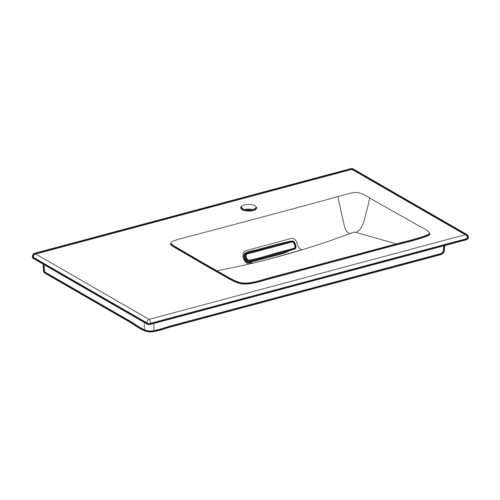 Geberit One Slim Washbasin with Special Drain 90 cm White Left Top Without Overflow
