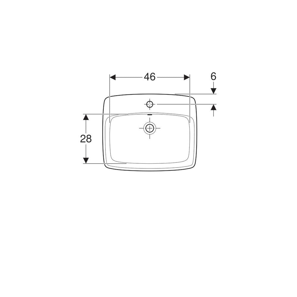 Мивка за мебел Geberit Selnova Square 55 см