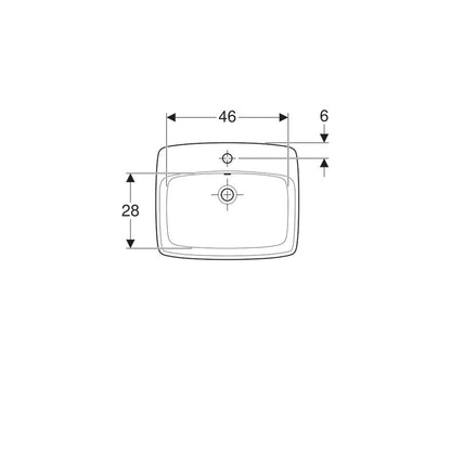 Мивка за мебел Geberit Selnova Square 55 см