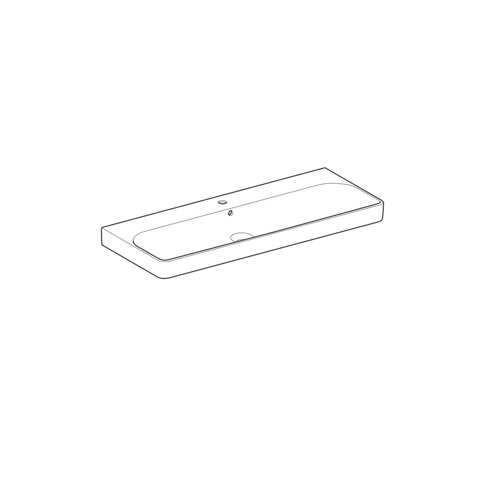 Лавоар за мебел Geberit Smyle Square 120 см с централен отвор за батерия