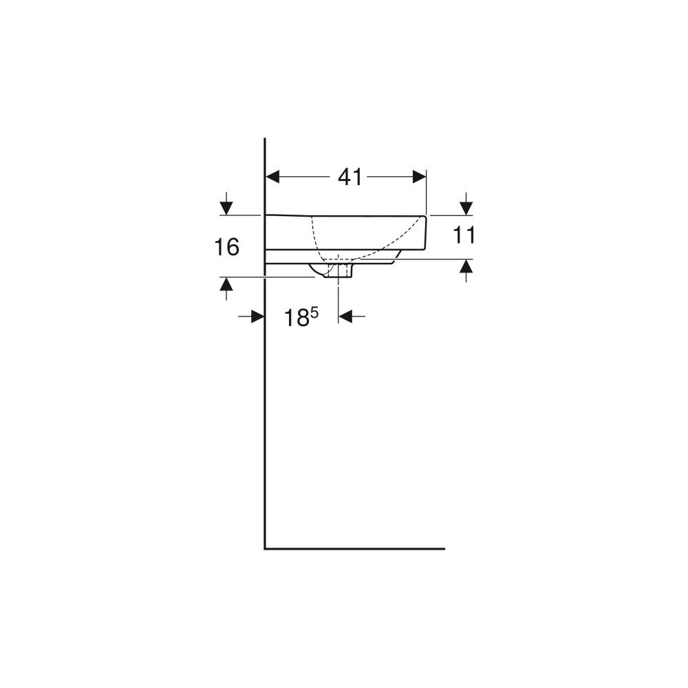 Лавоар Geberit Smyle Square 50 см