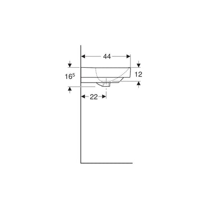 Лавоар на мебел Geberit Smyle Square 55 см