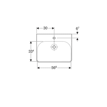 Мивка за мебел Geberit Smyle Square 60 см