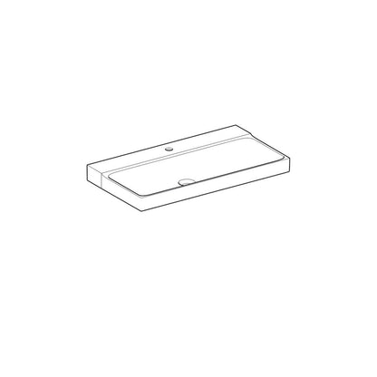 Лавоар Geberit Xeno2 на мебели с отвор за смесител 90 см бял