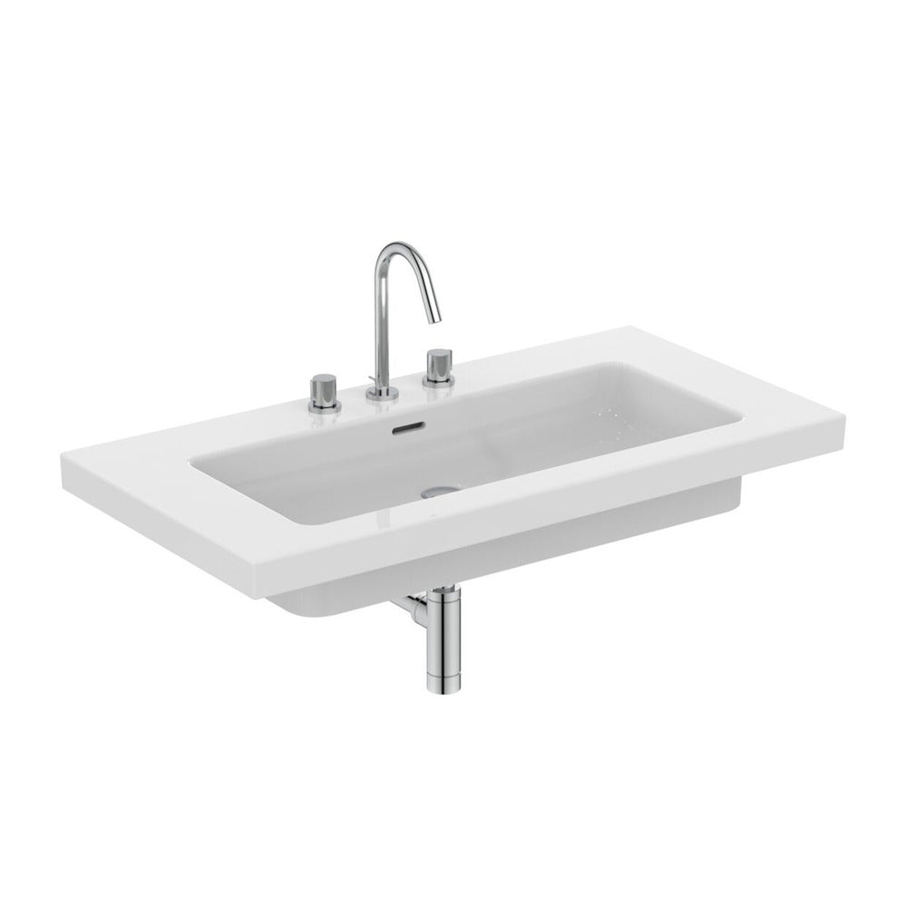 Лавоар на мебел Ideal Standard Atelier Extra бял гланц с 3 отвора батерия 101 см