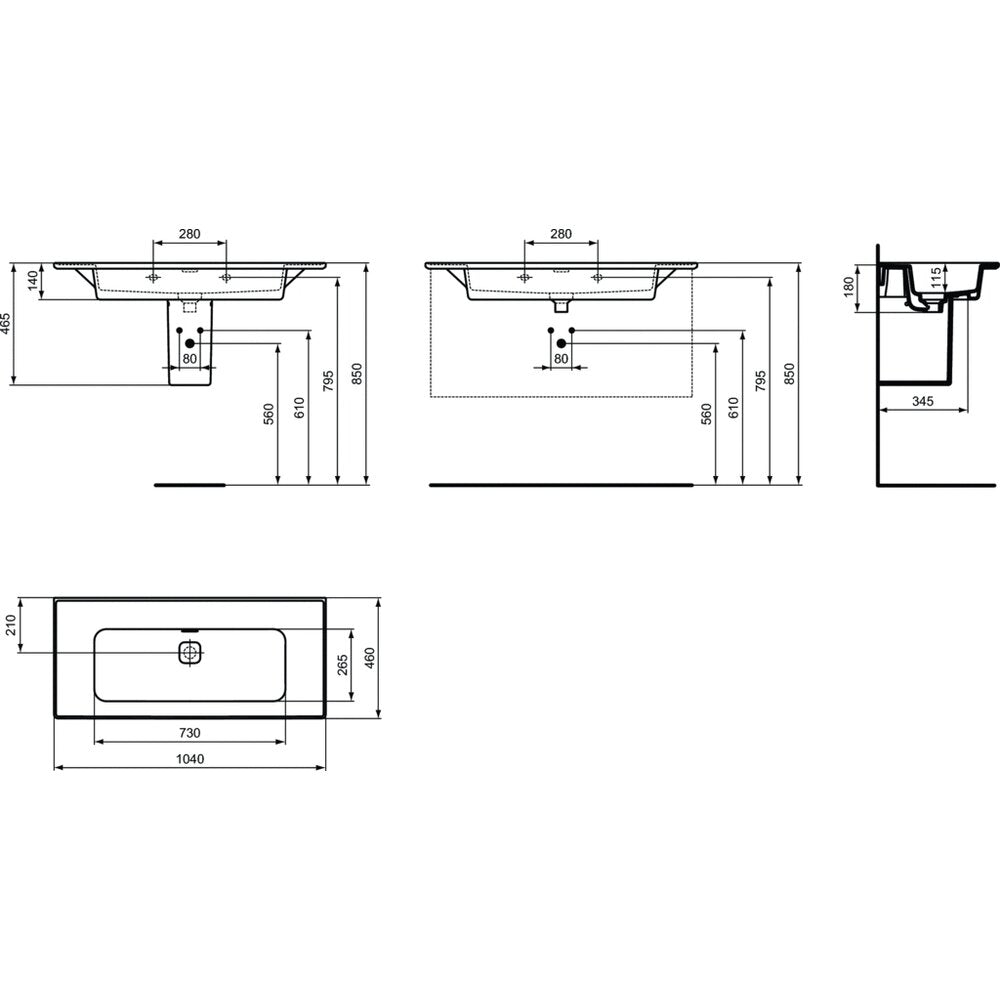 Ideal Standard Strada II 104 cm Vanity Sink