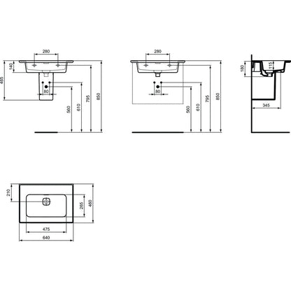 Мивки за мебел Ideal Standard Strada II 64 см