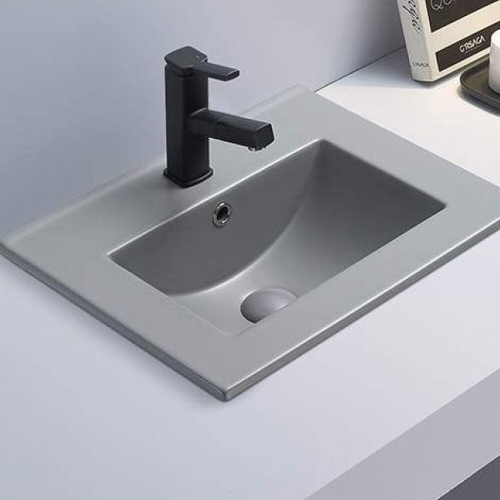 Лавоар на мебели Inter Ceramic с матово сиво покритие 61 cm