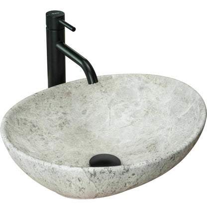 Rea Sofia Light Stone 41 cm Grey Stone Countertop Sink