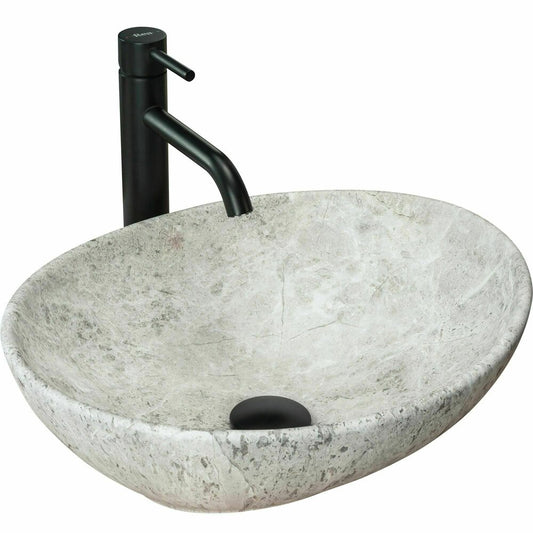 Rea Sofia Light Stone 41 cm Grey Stone Countertop Sink