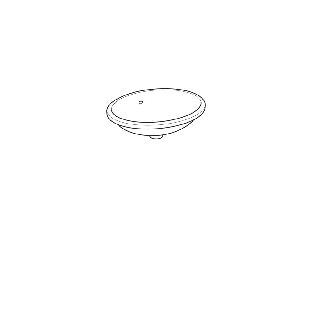 Geberit Variform Undermount Sink 56 cm Without Tap Hole with Overflow