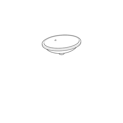 Geberit Variform Undermount Sink 56 cm Without Tap Hole with Overflow