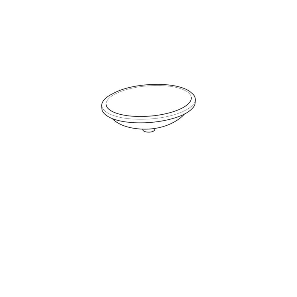 Geberit Variform Undermount Sink 56 cm Without Tap Hole Without Overflow