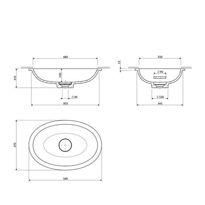 Лавоар под плот Omnires Shell M+ матов завършек dune бежов 55 cm