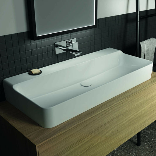 Suspended washbasin Ideal Standard Atelier Conca 100 cm glossy white