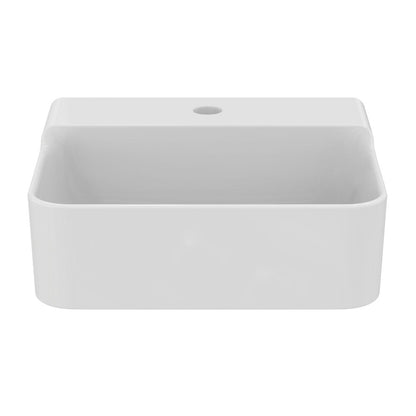 Мивка за стена Ideal Standard Atelier Conca 40 см бяла гланц с отвора за батерия