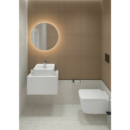 Мивка за стена Ideal Standard Atelier Conca 40 см бяла гланц с отвора за батерия