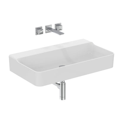 Ideal Standard Atelier Conca 80 cm Wall-Mounted Sink in Glossy White T383101