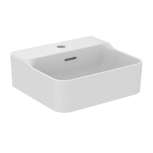 Suspended washbasin Ideal Standard Atelier Conca glossy white with tap hole and overflow 40 cm