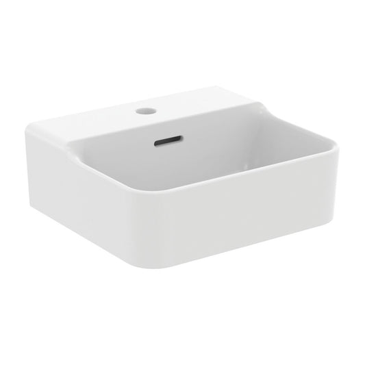 Suspended washbasin Ideal Standard Atelier Conca matte white with tap hole and overflow 40 cm