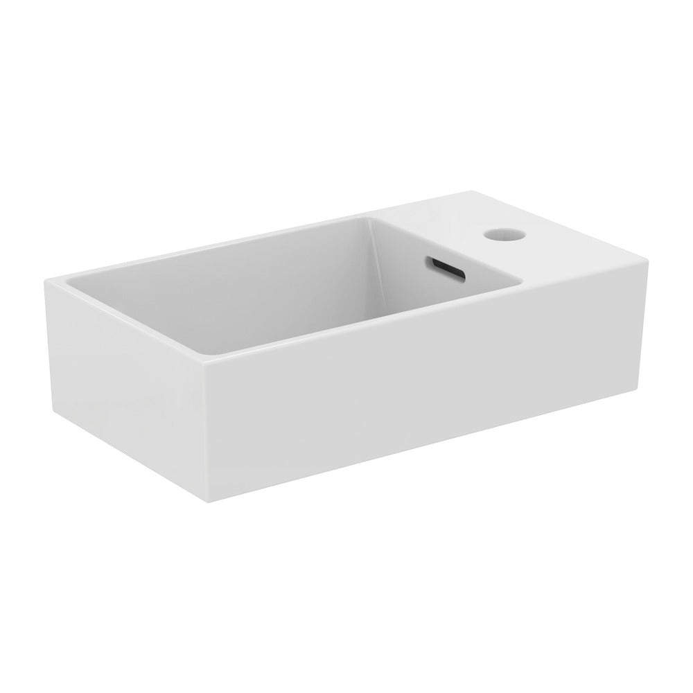 Окачен умивалник Ideal Standard Atelier Extra бял лъскав 45 см с отвор за батерия и преливник отдясно