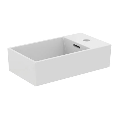 Окачен умивалник Ideal Standard Atelier Extra бял лъскав 45 см с отвор за батерия и преливник отдясно