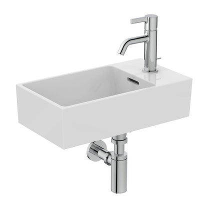 Окачен умивалник Ideal Standard Atelier Extra бял лъскав 45 см с отвор за батерия и преливник отдясно