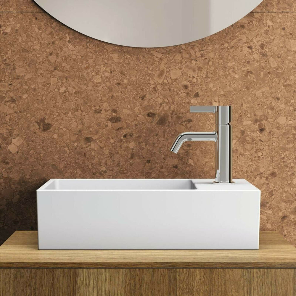 Окачен умивалник Ideal Standard Atelier Extra бял лъскав 45 см с отвор за батерия и преливник отдясно