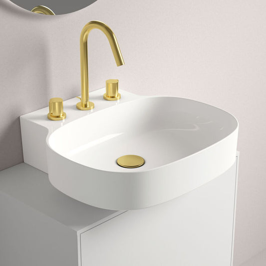 Лавоар окачен Ideal Standard Atelier Linda-X 50 см бял лъскав с 3 отвора за батерия