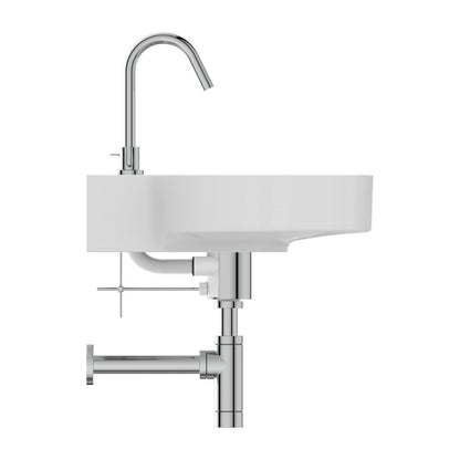 Лавоар за стенен монтаж Ideal Standard Atelier Linda-X 60 см бял лъскав с 3 отвора за батерия