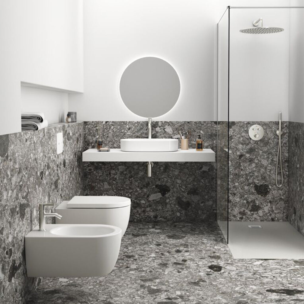 Суспензирана мивка Ideal Standard Atelier Linda-X с 3 отвора за батерия бяло лъскаво 60 см
