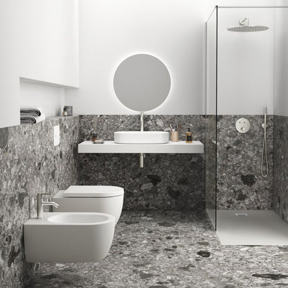 Суспензирана мивка Ideal Standard Atelier Linda-X с 3 отвора за батерия бяло лъскаво 60 см