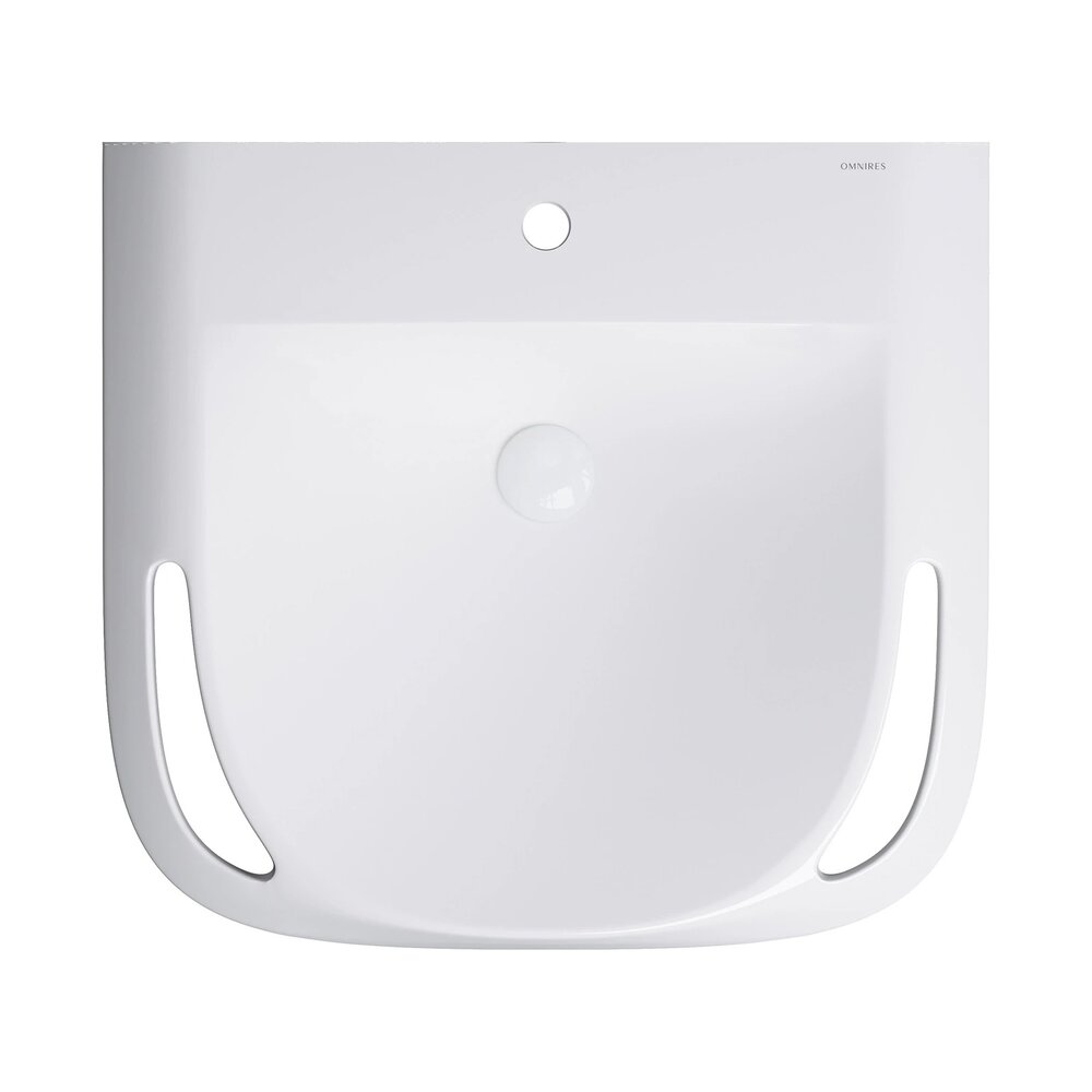 Окачен умивалник Omnires Hold M+ композит бял гланц 60x55 cm