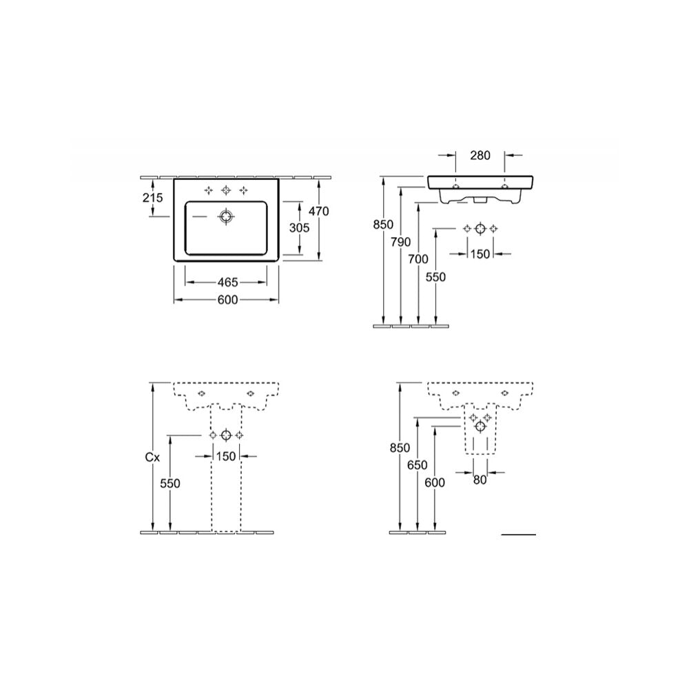 Villeroy&Boch Subway 2.0 Wall-Mounted Washbasin