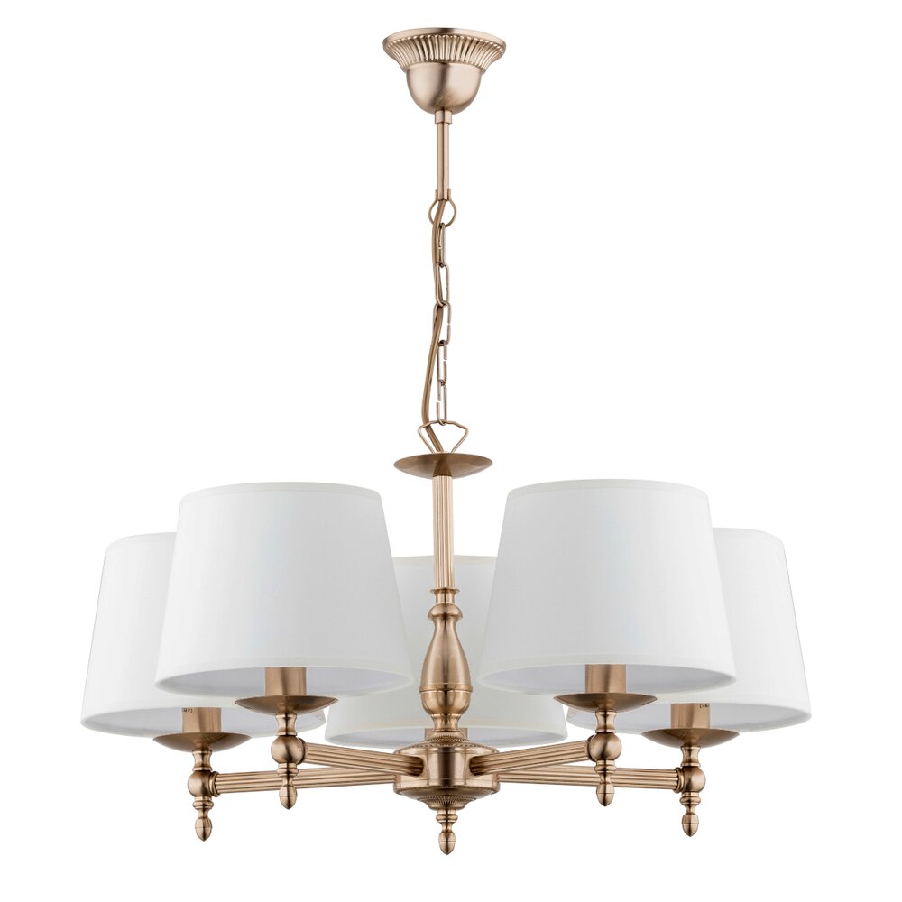 Alfa Roksana 5 Chandelier White/Gold