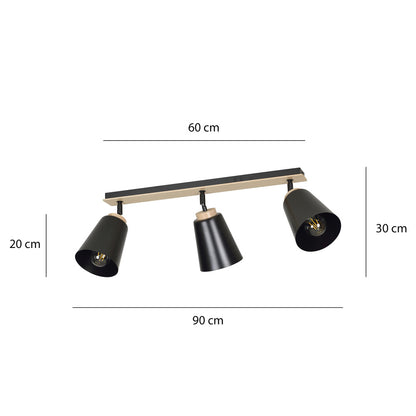 Emibig Atlas 3 Black Chandelier