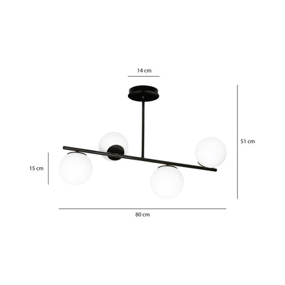 Emibig Bior 4 Chandelier Black/White
