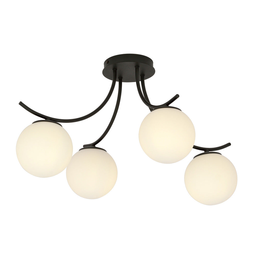 Emibig Boston 4 Chandelier Black/White