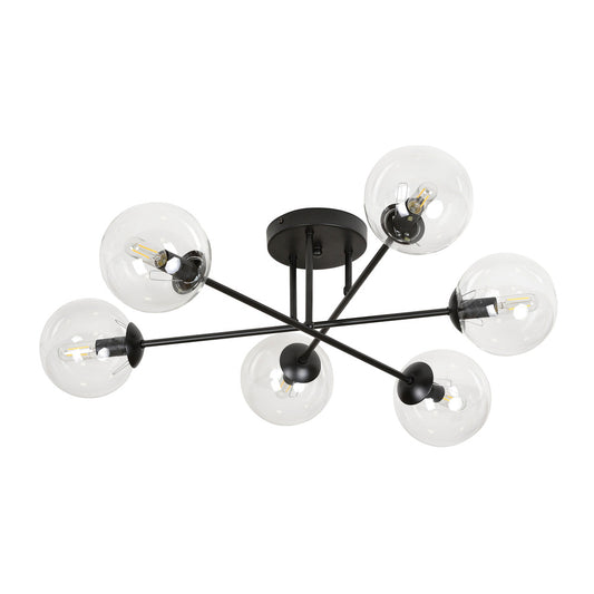 Emibig Brendi 6B Transparent/Black Chandelier