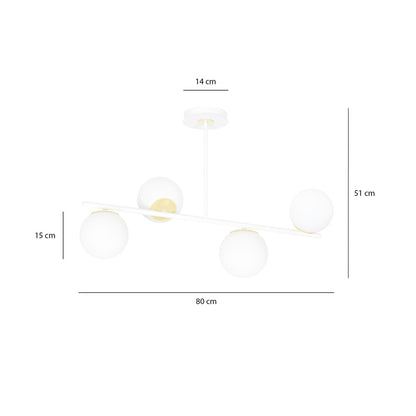 Emibig Floki 4 White Chandelier