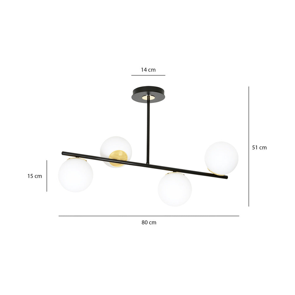 Emibig Floki 4 Black/White Chandelier