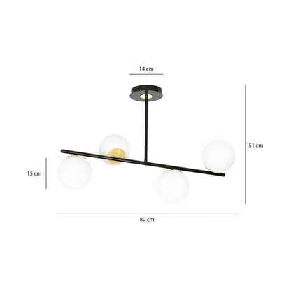 Emibig Floki 4 Black/White Chandelier