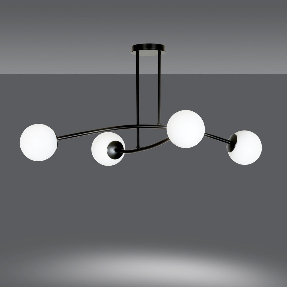 Emibig Halldor 4 Chandelier Black/White