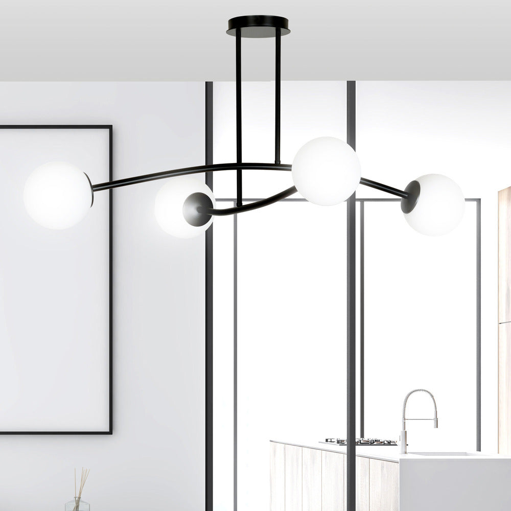 Emibig Halldor 4 Chandelier Black/White