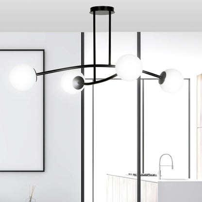Emibig Halldor 4 Chandelier Black/White
