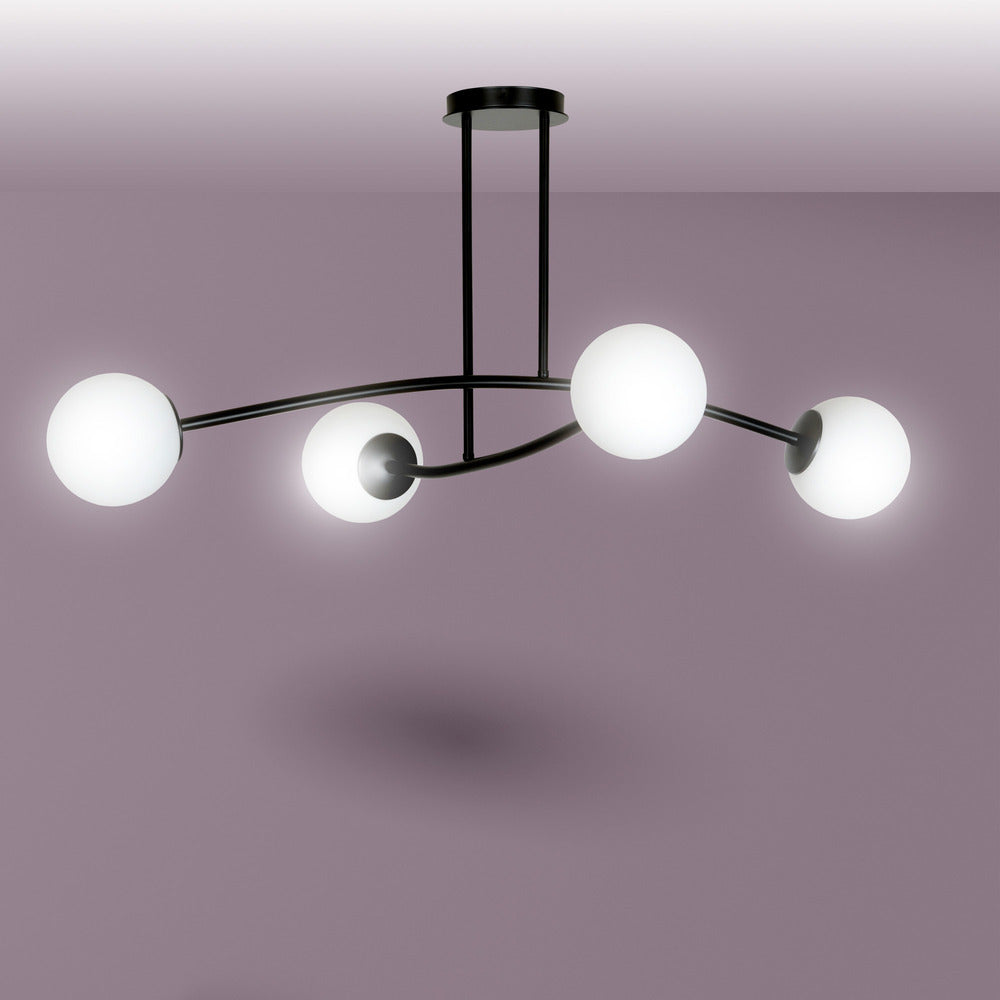 Emibig Halldor 4 Chandelier Black/White