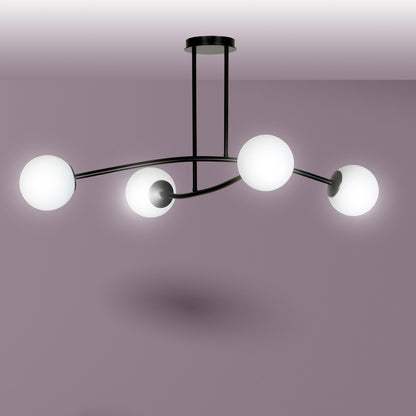Emibig Halldor 4 Chandelier Black/White